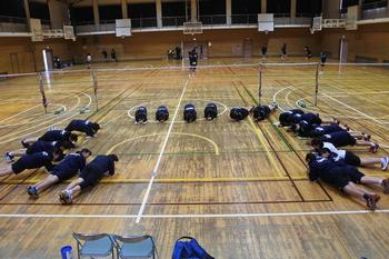 １月６日 月 バド部の漢字 女バスのお餅 松戸市立常盤平中学校