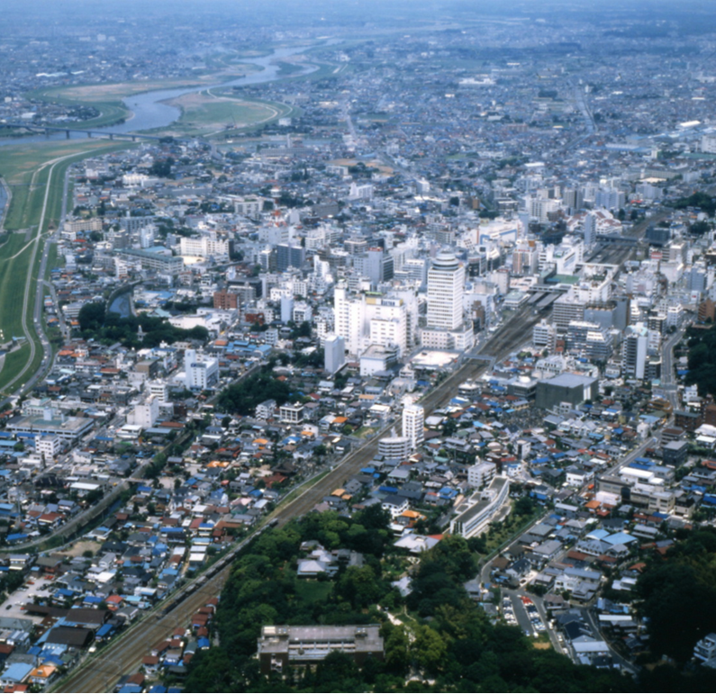 松戸市街航空写真